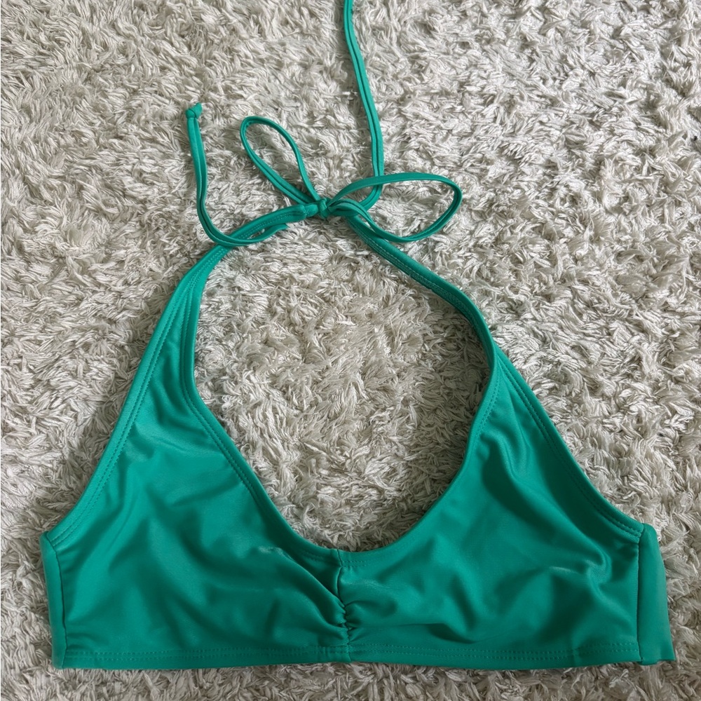 Teal Halter Bikini Top